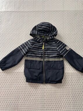 OshKosh B'gosh Navy and White Striped Jacket. Size 3T